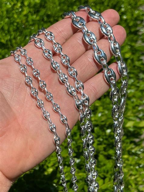 gucci link silver chain|puffed gucci link gold chain.